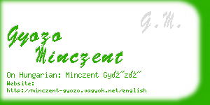 gyozo minczent business card